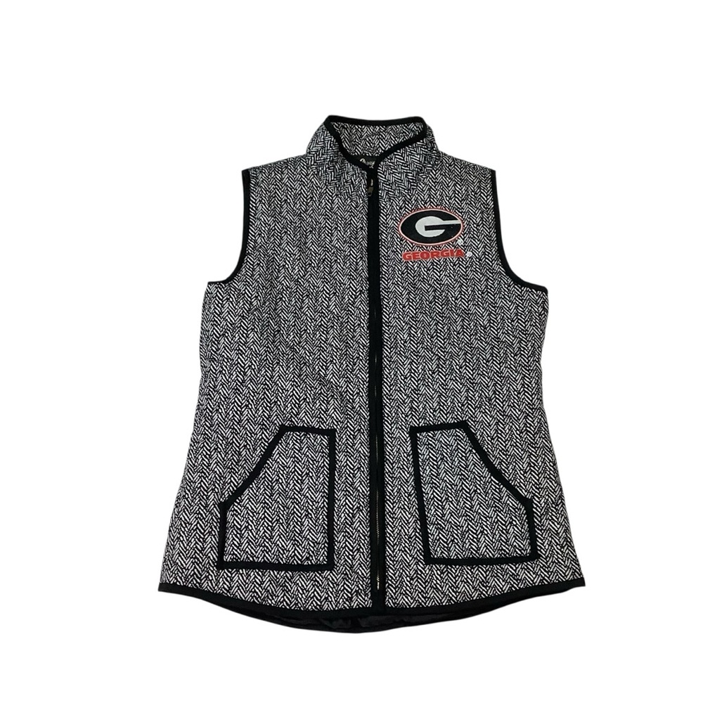 Georgia Bulldogs Women’s Vest Gameday Couture Sz XL Herringbone